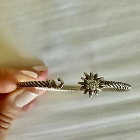 David Yurman silver bracelet Starburst with diamonds - Picture 7 of 15